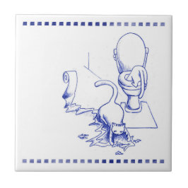 Toilet Drinking Kattunge Bathroom Toile-utseende Kakelplatta