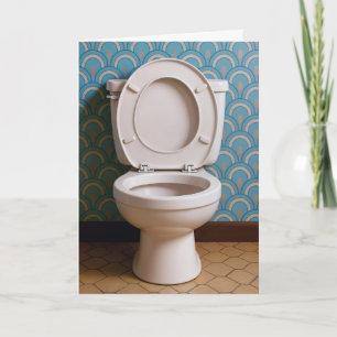 Toilet fars dag i Retro Bathroom Kort