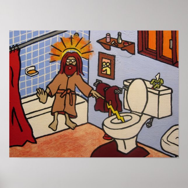 Toilet Jesus Poster (Framsidan)