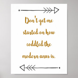 Toilet Papper Funny Bathroom-citat Poster