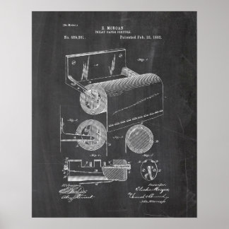 Toilet Papper Roll Patent Poster
