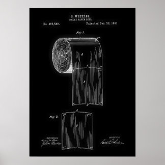Toilet Papper Roll Patent Poster