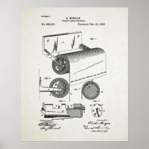 Toilet Papper Roll Patent Poster