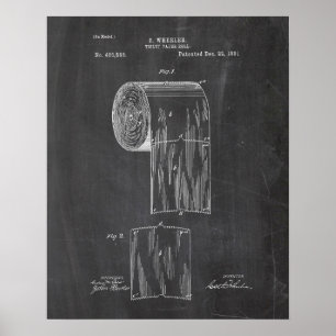 Toilet Papper Roll Patent Poster