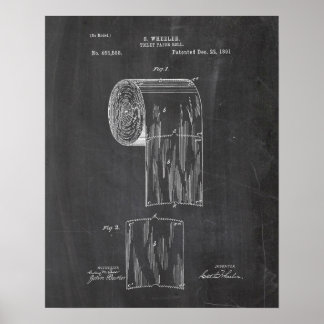 Toilet Papper Roll Patent Poster