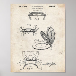 Toilet Papper Roll Patent Poster
