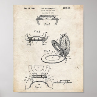 Toilet Papper Roll Patent Poster