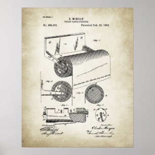 Toilet Papper Roll Patent Poster