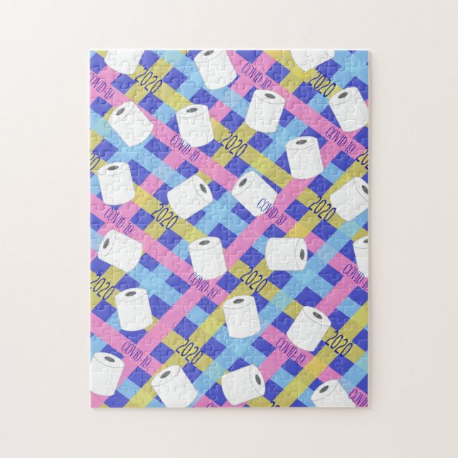 Toilet Papper Rolls 2020 Covid Keepsaké Pussel (Vertikal)