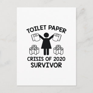 Toilet Papper Survivor Vykort