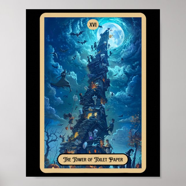 Toilet Pappra Torn (Rower) Halloween Tarot Poster (Framsidan)