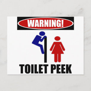 Toilet Peek Vykort