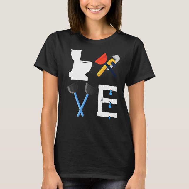 Toilet Plumber Pipefitter VS Contraktor Stea T Shirt (Framsida)