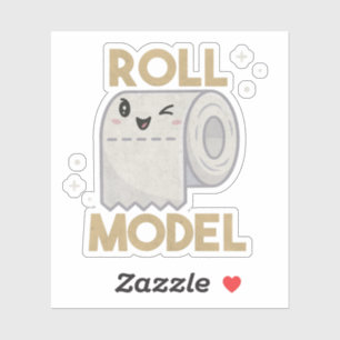Toilet Pun: Roll Model Klistermärken