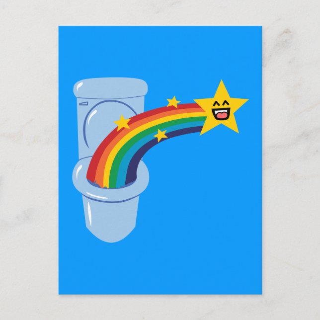 Toilet Rainbow Vykort (Framsida)