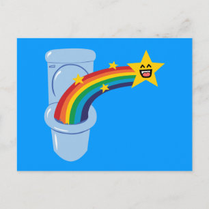 Toilet Rainbow Vykort