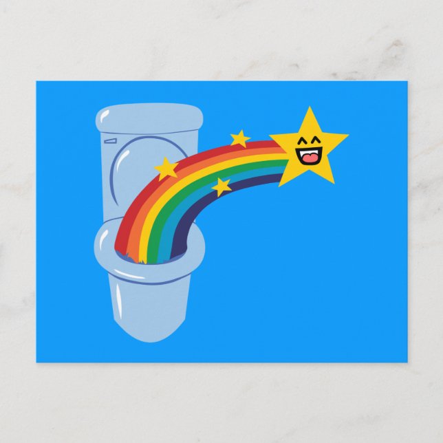 Toilet Rainbow Vykort (Framsida)