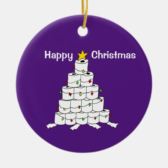 Toilet Roll Julafton Träd jul Ornament (Framsidan)