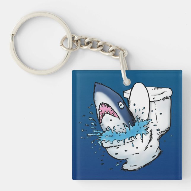 Toilet Shark Keychain (Framsidan)