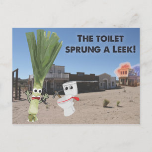 Toilet Sprung a Leek! Vykort