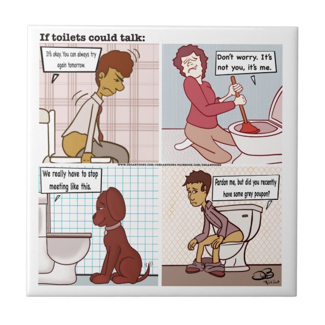 Toilet Talk Ceramic Tile Kakelplatta (Framsidan)