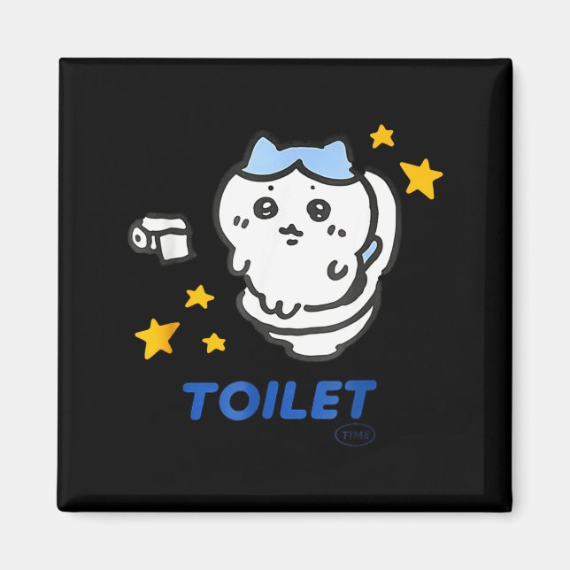 Toilet Time Chikawa Meme Funny Tee  Magnet (Framsidan)