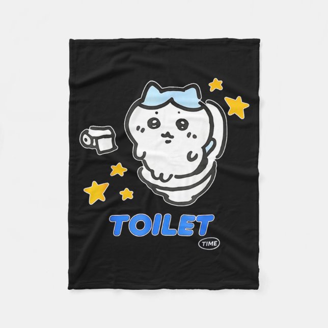 Toilet Time Chikawa Meme Tee  Fleecefilt (Framsidan)