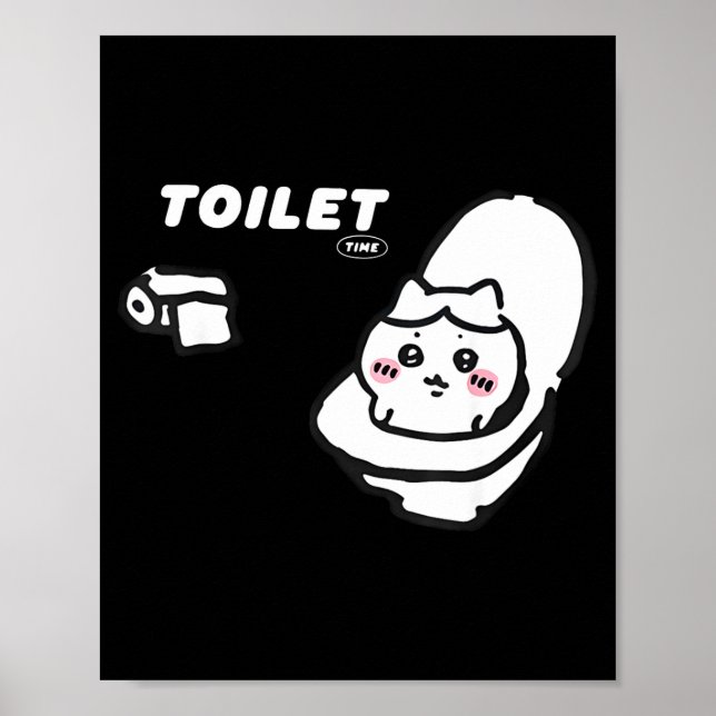 Toilet Time Chikawa Meme Tee  Poster (Framsidan)