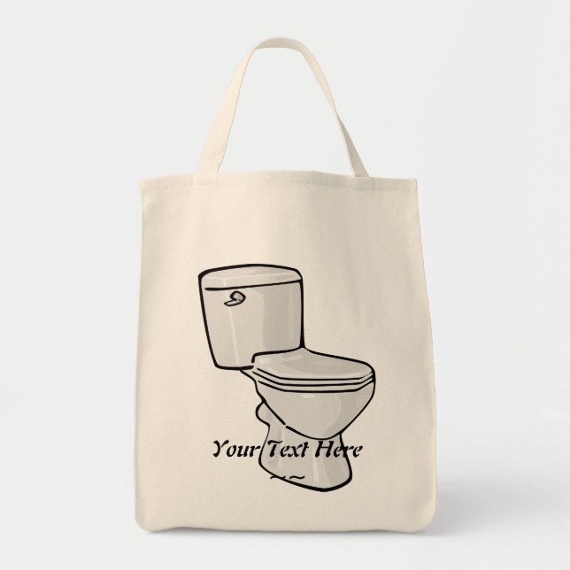 Toilet Tote Bag Tygkasse (Framsidan)