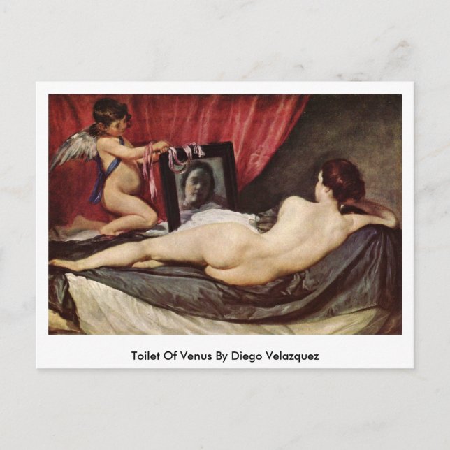 Toilet Venus från Diego Velazquez Vykort (Framsida)