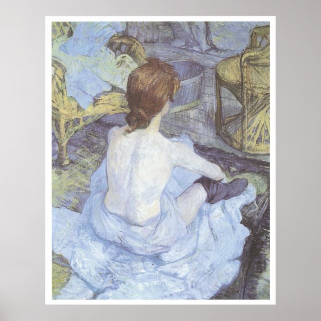 Toilette, 1889 Henri De Toulouse-Lautrec Poster (Framsidan)