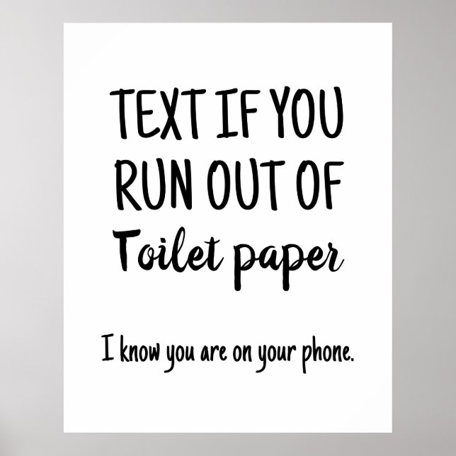 Toilette Humor, Funny Bathroom wall Art Poster (Framsidan)