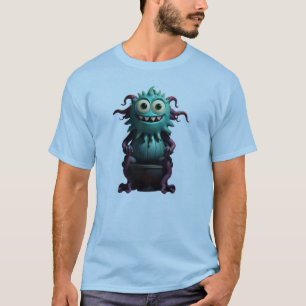 Toilettid med den ärade monstern t shirt