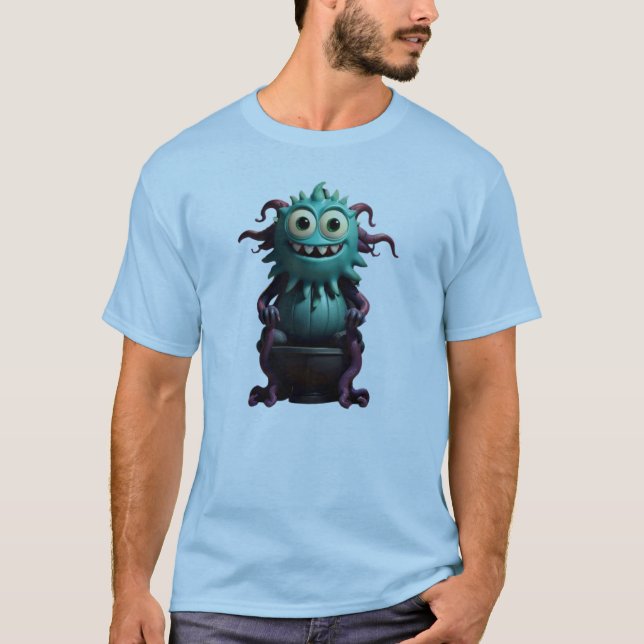 Toilettid med den ärade monstern t shirt (Framsida)