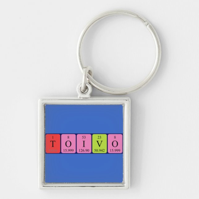 Toivo periodisk nyckelring bord namn (Framsidan)