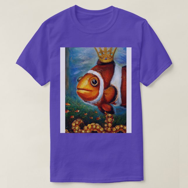 Töjd fisk med Krona 3 T Shirt (Design framsida)