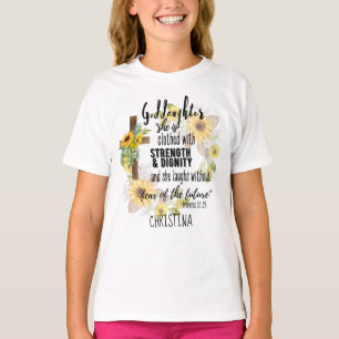 Töjd styrka Tonåring GODDAUGHTER-citat T- T Shirt