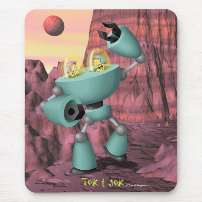 Tok & Jok TokBot vs. JokBot Mousepad Musmatta (Framsidan)