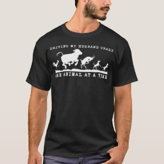 Tokar Min Man Galen En Djur I Taget Rolig T Shirt
