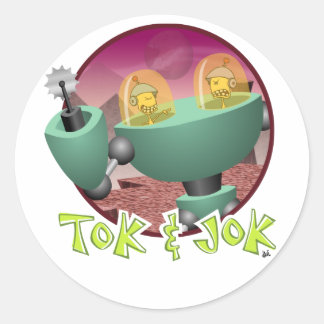 TokBOT & JokBOT Sticker Runt Klistermärke