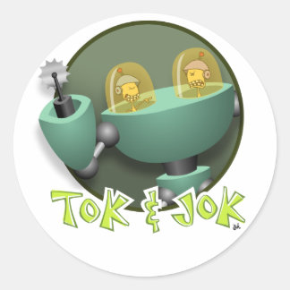 TokBOT & JokBOT Sticker Runt Klistermärke