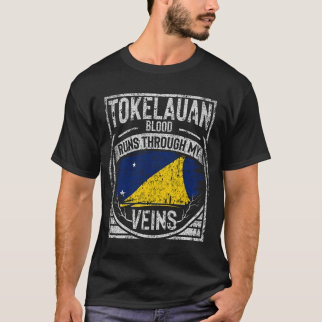 Tokelauan Blood Springa genom mina Veins T Shirt (Framsida)