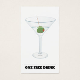 Token Card för gratis dryck-kupong för Biljett Pub