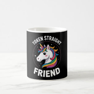 Token hetero vän enhörning gay HBTQ stolthet allie Kaffemugg