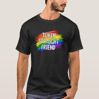Token Rak Friend Rainbow Färg T Shirt