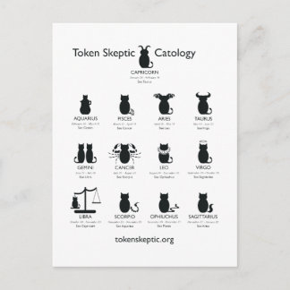 Token Skeptic Catology / Astrology Vykort