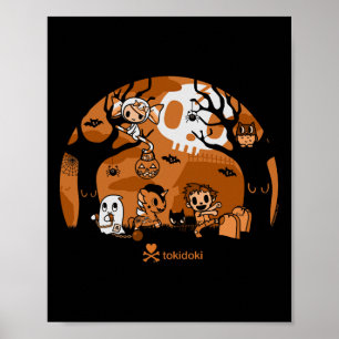 Tokidoki Halloween Ghouls spelar på kyrkogården Poster