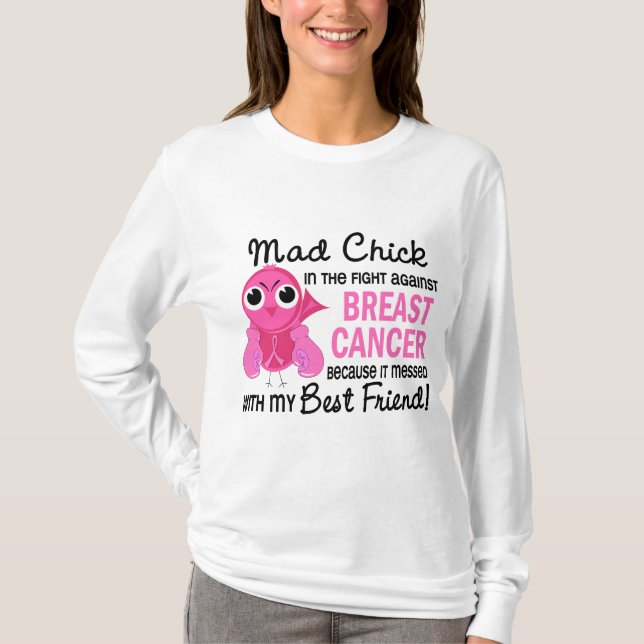 Tokig bästa vänbröstcancer för chick 2 tee (Framsida)