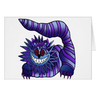 Tokig Cheshire katt Hälsningskort