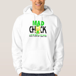 Tokig chick i den muskulösa dystrophyen för sweatshirt